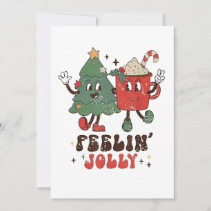 Invitación Feelin' Jolly Navidades Navidades Hot Cacoa Groovy