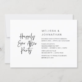 Invitación Felicemente Después, Cena de Fiesta de Boda Fugada