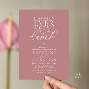 Invitación Felicemente Después del Almuerzo Elopamiento de Bo