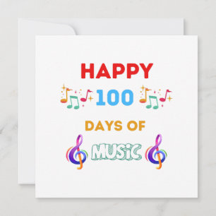 Invitación Felices 100 días de música