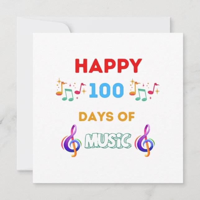Invitación Felices 100 días de música (Reverso)