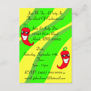Invitación Felices chiles Pepper Ristra Chile pimientos NM te