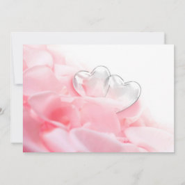 Invitación Felices corazones románticos de vidrio en San Vale