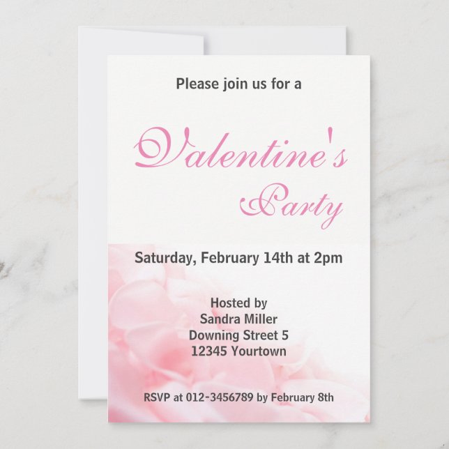 Invitación Felices corazones románticos de vidrio en San Vale (Reverso)
