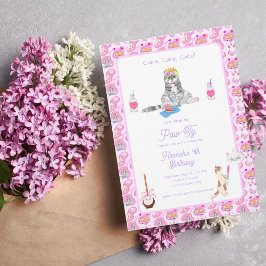 Invitación Felices Cumpleaños Los Gatos Tienen Un Fiesta