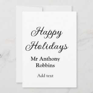 Invitación Felices fiestas añadir nombre fecha año simple min