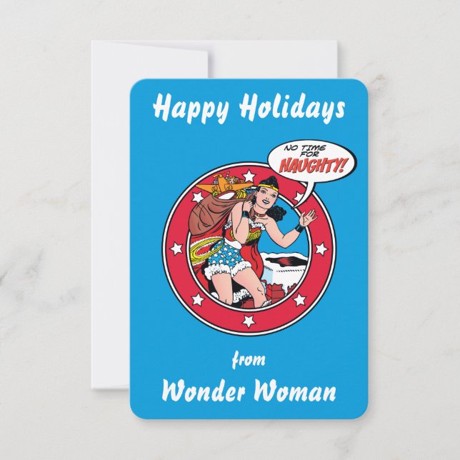 Invitación Felices Fiestas De La Mujer Maravilla (Anverso)