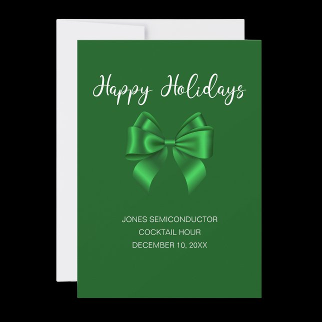 Invitación Felices Fiestas Elegante Verde  (Subido por el creador)