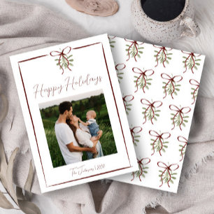 Invitación Felices Fiestas, Mano Roja dibujada en invierno