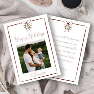 Invitación Felices Fiestas, Mano Roja dibujada en invierno