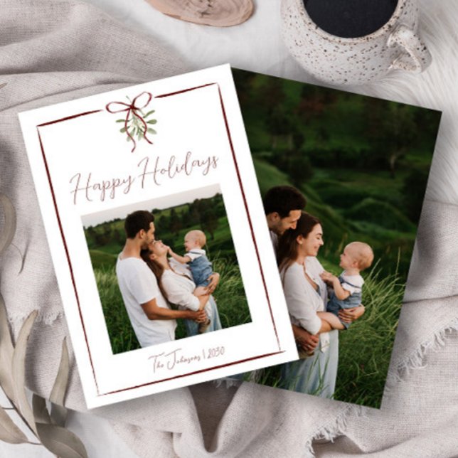 Invitación Felices Fiestas Rojas Mano Derramada Doble Inviern (Subido por el creador)