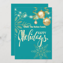 Felices fiestas verde moderno Navidad