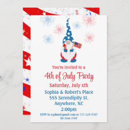 Invitación Felices fuegos artificiales del 4 de julio