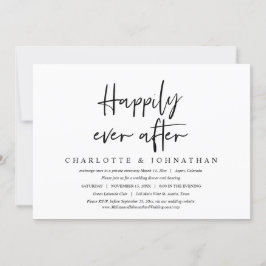 Invitación Felices para Siempre, Cena de Boda Intima