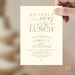 Invitación Felices para Siempre Después del Almuerzo Huida de<br><div class="desc">Celebra tu nuevo viaje con esta elegantemente diseñada invitación de "Almuerzo Felices para Siempre". Este diseño es la elección perfecta para parejas que han intercambiado votos en una ceremonia privada o fuga y ahora están listas para organizar una gran celebración de almuerzo de bodas con todos sus seres queridos. La...</div>