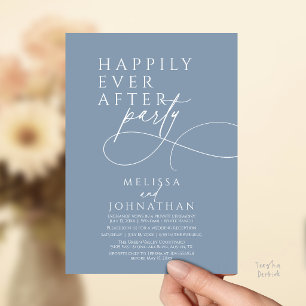 Invitación Felices para Siempre Fiesta de Boda Moderna y Eleg