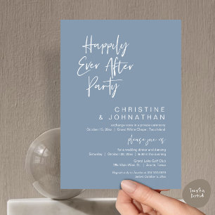 Invitación Felices para Siempre, Fiesta de Cena de Boda Moder