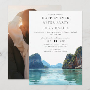 Invitación Felices para Siempre Foto Boda Phuket Tailandia