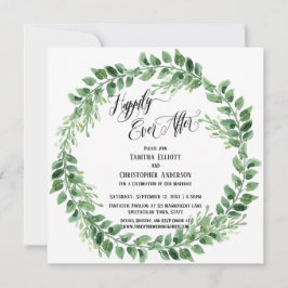 Invitación Felices para Siempre Guion Elaborado Corona Verde
