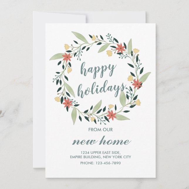 Invitación Felices vacaciones de nuestra nueva corona de Navi (Anverso)