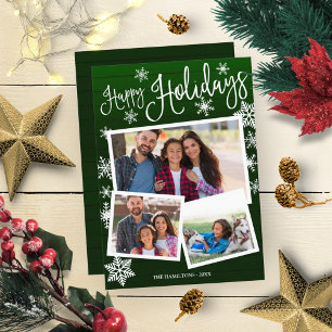 Invitación Felices vacaciones, la rivalidad del copo de nieve