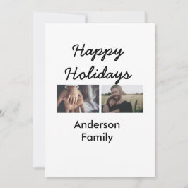 Invitación Felices vacaciones padre hijo Navidades foto famil