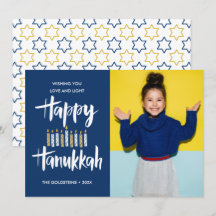 Felices Velas de Hanukkah, foto de las vacaciones 