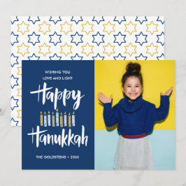 Invitación Felices Velas de Hanukkah, foto de las vacaciones