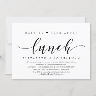 Invitación Felicices Después de Almuerzo, Huida de Boda