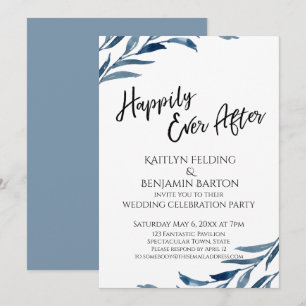 Invitación Felicices para Siempre Blue Solo Recepción