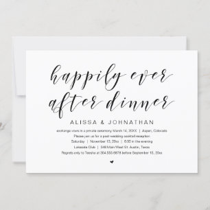 Invitación Felicices para siempre, Cena de Boda Fugada