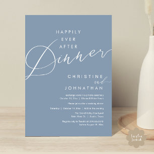 Invitación Felicices para Siempre Cena Romántica Elegante Bod