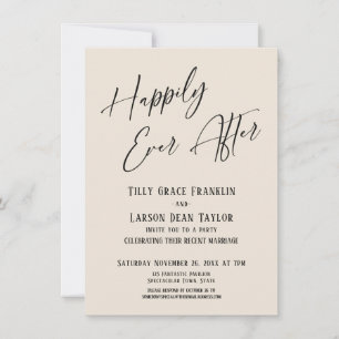 Invitación Felicices para Siempre Crema Fiesta de Boda Elegan