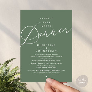 Invitación Felicices para Siempre Después de la Cena, Boda Ro