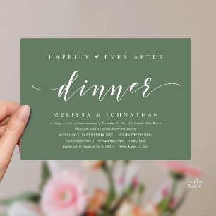 Invitación Felicices para Siempre Después de la Cena, Minimal