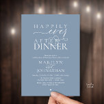 Invitación Felicices para Siempre Después de la Cena Recepció<br><div class="desc">Celebra tu nuevo viaje con esta elegantemente diseñada invitación de "Comida de Felices para Siempre". Este diseño es la elección perfecta para parejas que han intercambiado votos en una ceremonia privada o fuga y ahora están listas para organizar una gran cena de boda y celebración de baile con todos sus...</div>