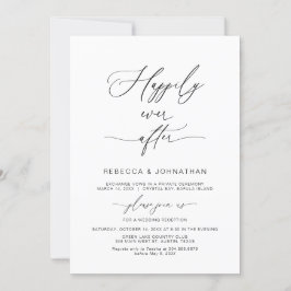 Invitación Felicices para Siempre, letra negra, Fiesta de Eva