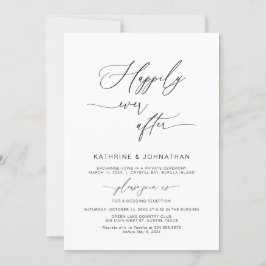 Invitación Felicices para Siempre, letra Negra, Fiesta de Hui