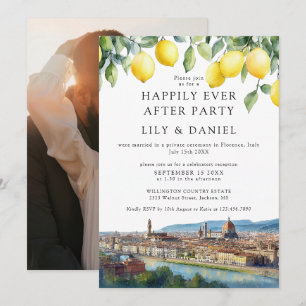 Invitación Felicices para Siempre Limones Florencia Foto Boda