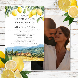 Invitación Felicices Para Siempre Limones Toscana Foto Boda