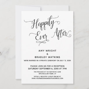 Invitación Felicices para Siempre Recepción de Caligrafía Ele