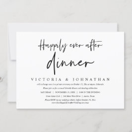 Invitación Felicidad Eterna Cena de Boda Informal Huida