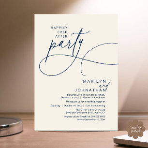 Invitación Felicidad Eterna Cena de Boda Moderna y Elegante