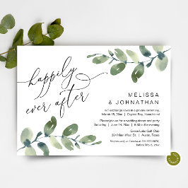 Invitación Felicidad Eterna, Cena de Elopement, Verdor