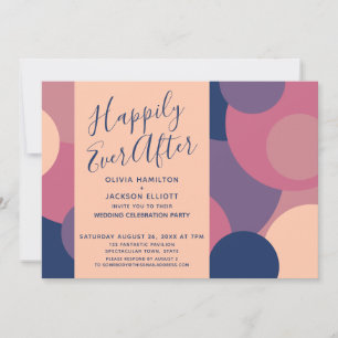 Invitación Felicidad Eterna Círculos Coloridos Solo Recepción