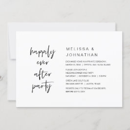Invitación Felicidad Eterna Después, Cena de Fiesta de Boda F
