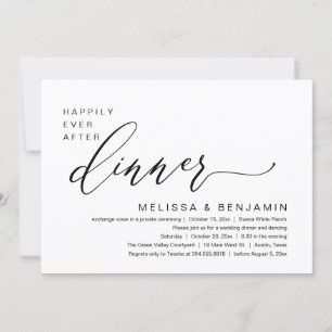Invitación Felicidad Eterna Después de la Cena de Boda Fiesta