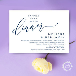 Invitación Felicidad Eterna Después de la Cena de Boda Fiesta