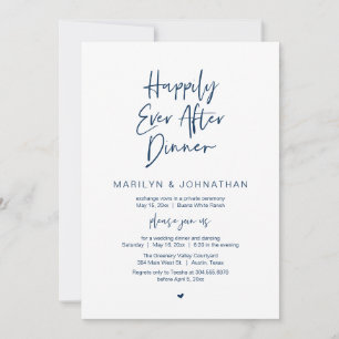 Invitación Felicidad Eterna Después de la Cena de Recepción d