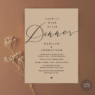 Invitación Felicidad Eterna Después de la Cena Recepción de B